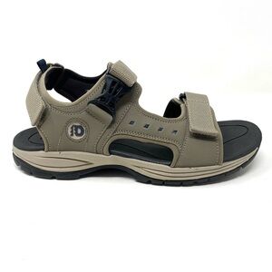 DUNHAM MEN'S NOLAN WATER-FRIENDLY SANDAL TAUPE EXTRA WIDE